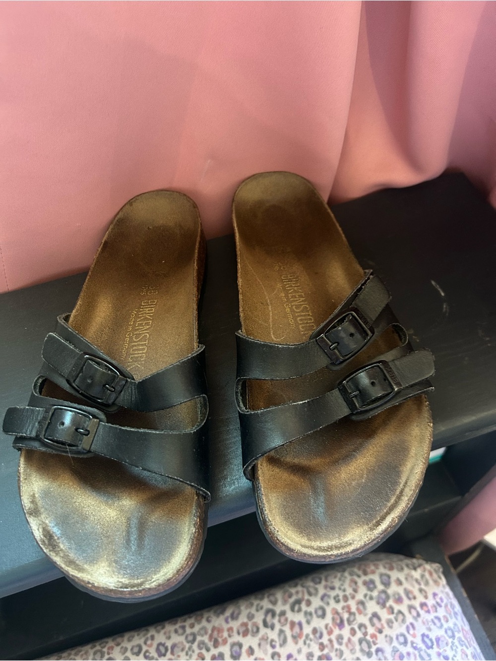 Birkenstock Black Leather Double Strap sandal